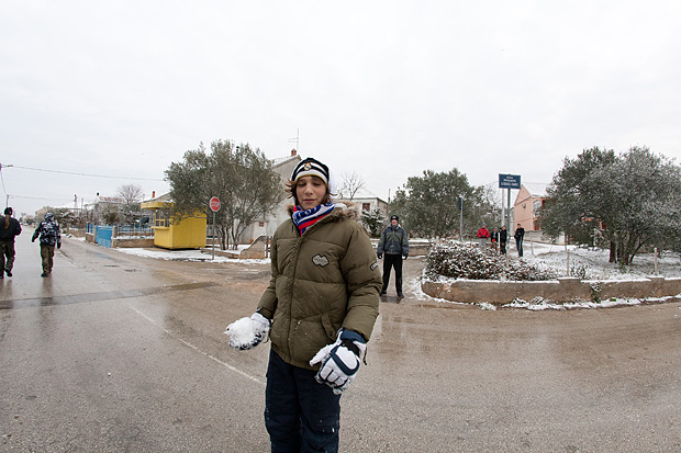 Snijeg u Bibinjama 3. veljače 2012, Foto: Leo Banić