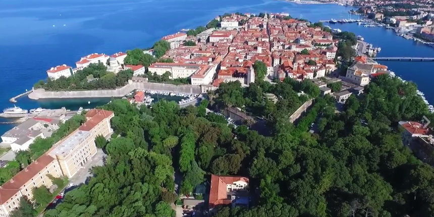 Zadar iz zraka, Park Vladimira Nazora, Foša, Poluotok