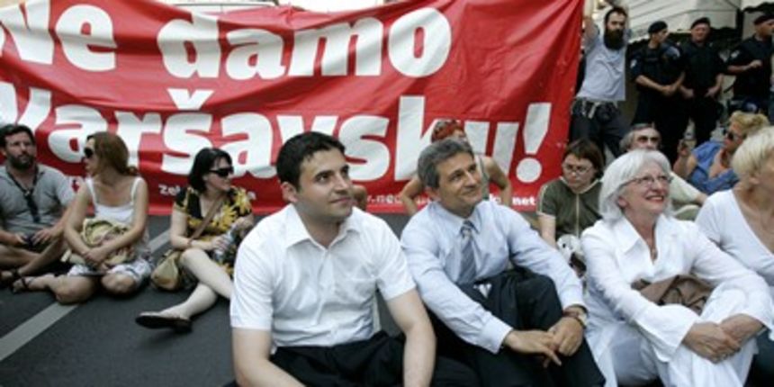 Varšavska, prosvjedi (Foto:Bernard Covic, CROPIX)