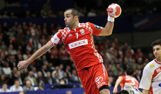 Bec, 260110.  EURO 2010 u rukometu.  Utakmica 2. kola polufinalne grupe 1: Hrvatska – Austrija. Na slici: Vedran Zrnic. Foto: Nenad Dugi / CROPIX
