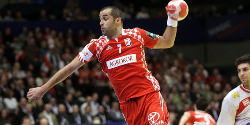 Bec, 260110.  EURO 2010 u rukometu.  Utakmica 2. kola polufinalne grupe 1: Hrvatska – Austrija. Na slici: Vedran Zrnic. Foto: Nenad Dugi / CROPIX