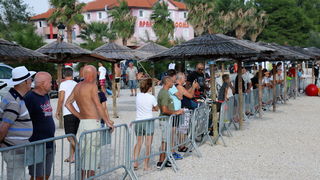 Vir: Slobodan trening na plaži Jadro pred utrke Alpe Adria Jest Ski Toura. Foto: Kažimir Škrbić/Virski list
