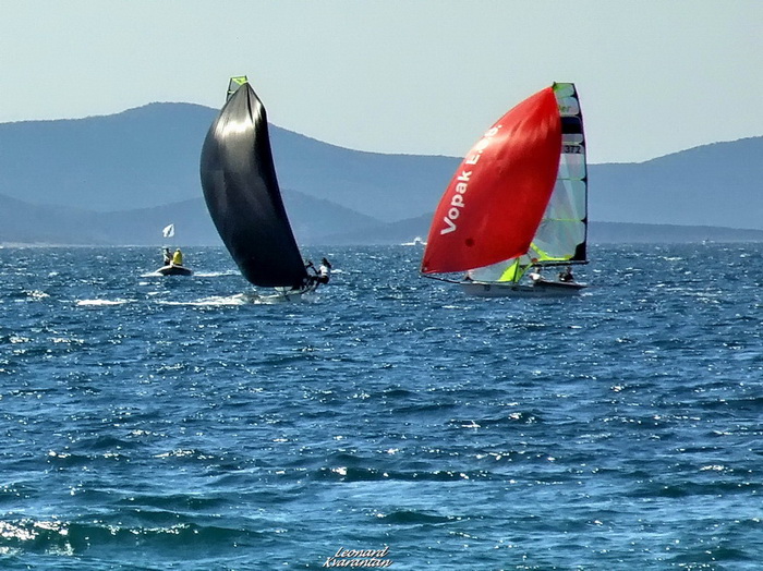 Jedrenje: SP klase 49er – drugi dan 8. svibnnja 2012, Foto: Leonard Kvarantan Jedrenje: SP klase 49er – drugi dan 8. svibnnja 2012, Foto: Leonard Kvarantan