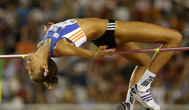 Split, 040910. U Splitu, na Poljudu, se odrzava prvi IAAF Kup kontinenata. Na ovom atletskom natjecanju nastupaju najbolji svjetski atleticari. Na fotografiji:  Blanka Vlasic. Foto : Jakov Prkic / Cropix