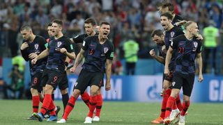 Niznji Novgorod, Rusija – Svjetsko nogometno prvenstvo 2018., osmina finala, Hrvatska – Danska 4-3 (1-1, 1-1).