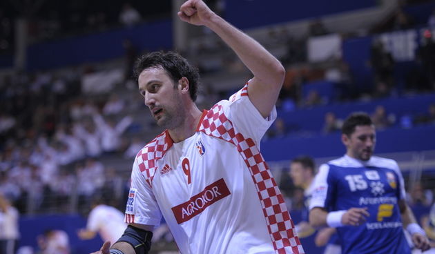 Vrsac, 160112.
Europsko prvenstvo u rukometu u Srbiji.
Prvo kolo, utakmica izmedju Hrvatske i Islanda.
Na slici: Igor Vori.
Foto: Drazen Aleksic / CROPIX