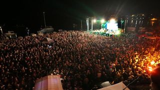 U povodu 950 godina prvog spomena grada Šibenika, blagdana sv. Mihovila i Dana grada održan je veliki koncert legendarnog Mate Miše Kovača. Photo: Duško Jaramaz/PIXSELL U povodu 950 godina prvog spomena grada Šibenika, blagdana sv. Mihovila i Dana grada održan je veliki koncert legendarnog Mate Miše Kovača. Photo: Duško Jaramaz/PIXSELL