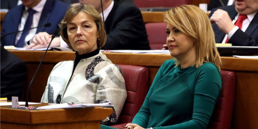 Vesna Pusić i Milanka Opačić, Foto: Hina
