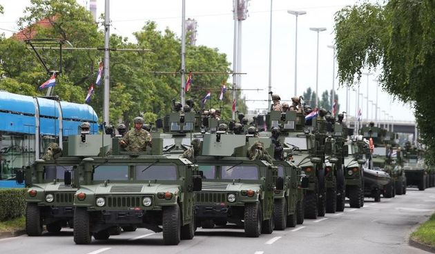 Zagreb: Pripreme za vojni mimohod povodom 20. obljetnice Oluje, Photo: Jurica Galoic/PIXSELL