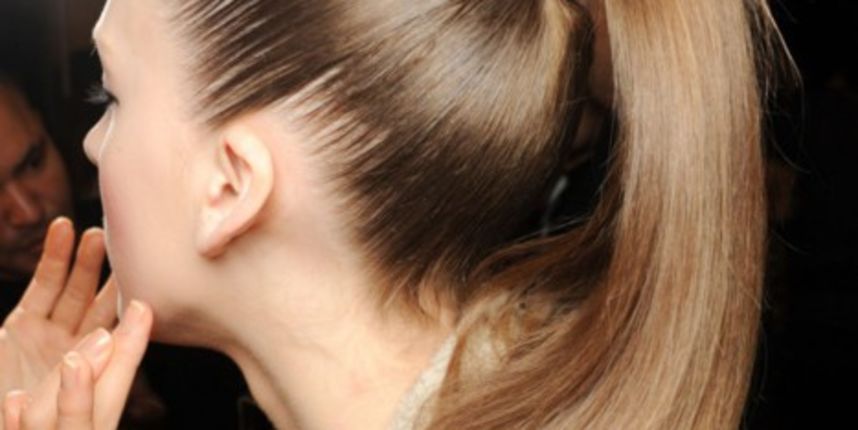 Frizura, konjski rep, kosa, žena, ljepota, make up Frizura, konjski rep, kosa, žena, ljepota, make up