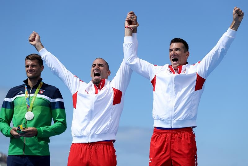 Rio de Janeiro, Brazil – Braća Sinkovic, Martin i Valent, osvajači su olimpijske zlatne medalje u utrci dvojaca na pariće.  Photo: Igor Kralj/PIXSELL