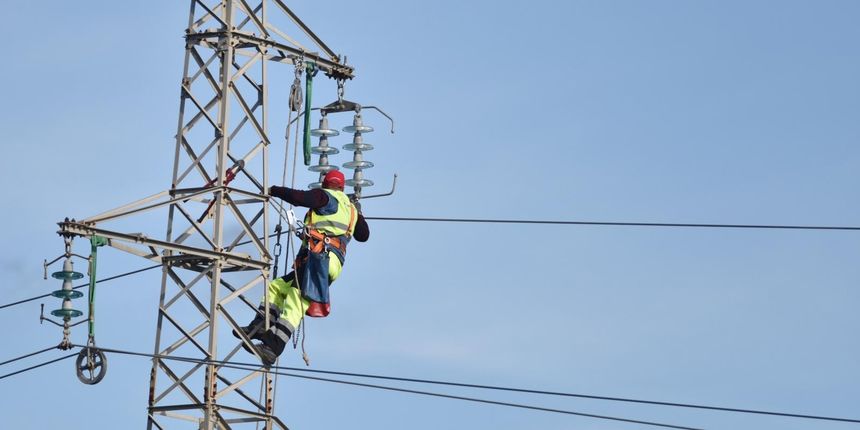 Dalekovod, radovi na dalekovodu, bez struje