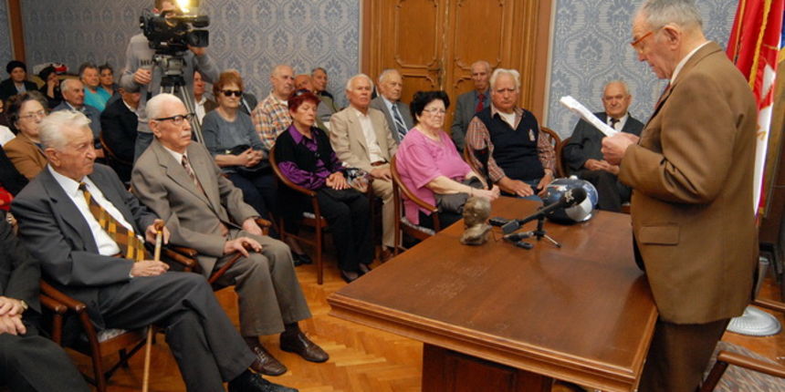 Zadar, 040510.
Danas su u udruzi antifasista u Zadru obiljezili  30 godina od  smrti   Josipa Broza Tita.
Foto : CROPIX
