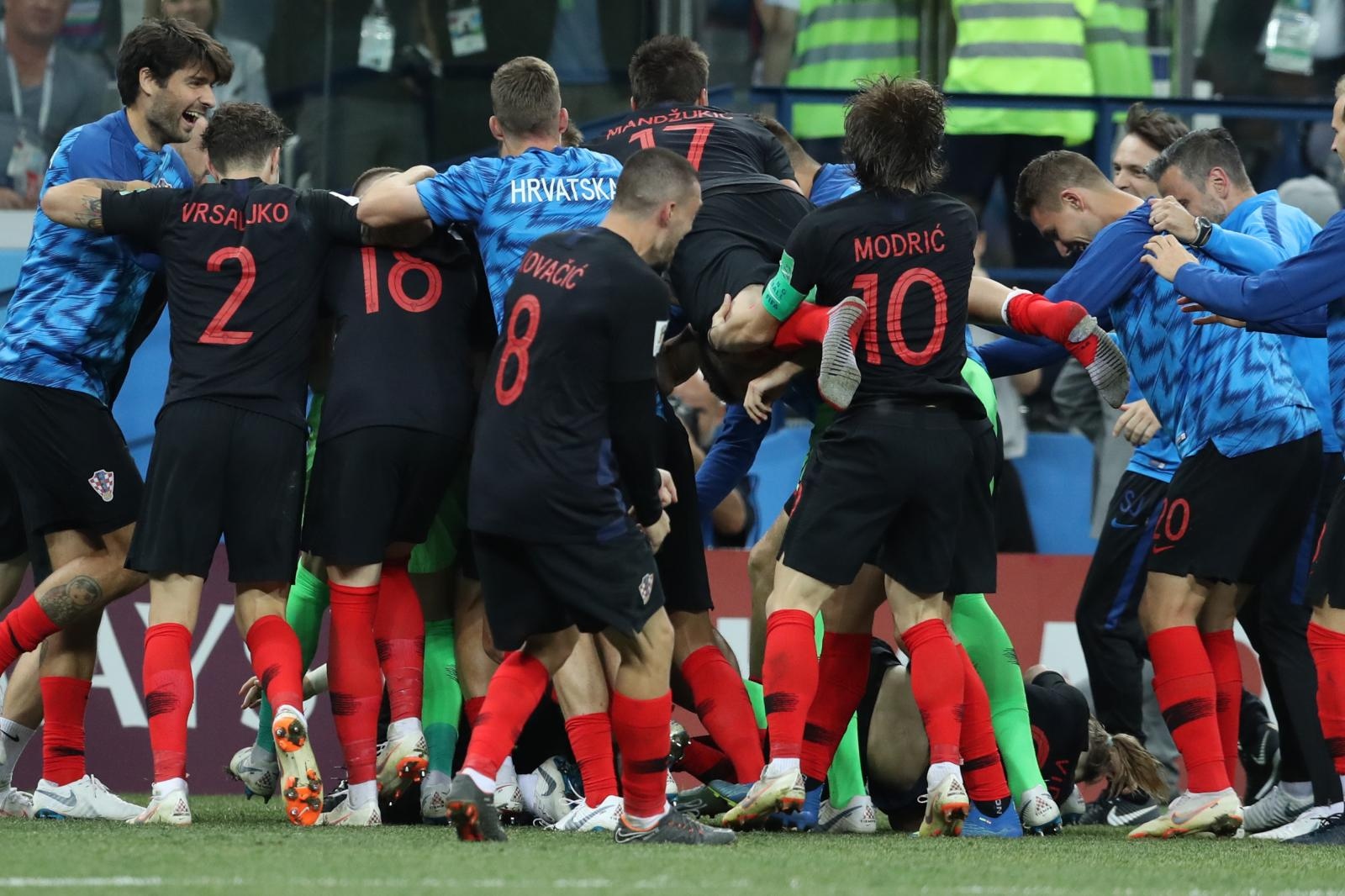 Nižnji Novgorod, Rusija – Svjetsko nogometno prvenstvo 2018., osmina finala, Hrvatska – Danska 4-3 (1-1, 1-1).