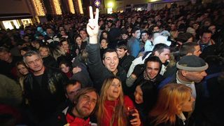 Doček Nove 2009. na Narodnom trgu (foto: Marin Gospić)