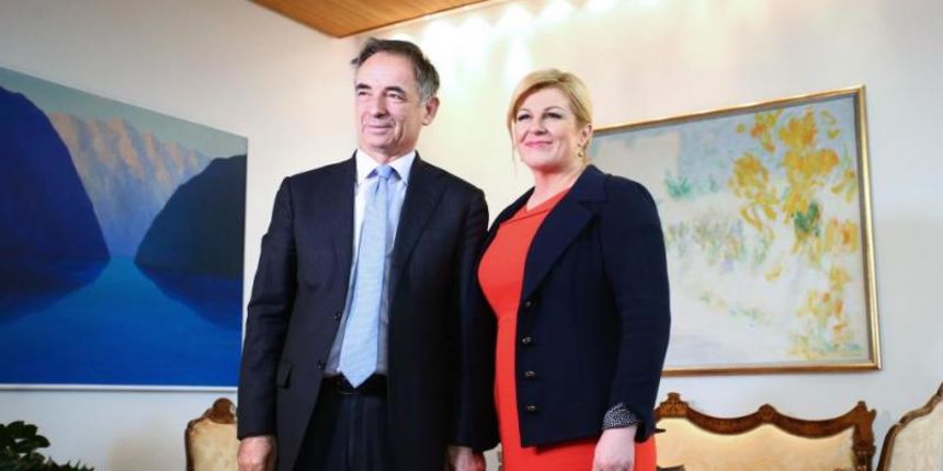 Zagreb – Konzultacije stranaka i koalicija kod predsjednice Kolinda Grabar Kitarovic. Milorad Pupovac, predsjednik Srpskog narodnog vijeca. Photo: Sanjin Strukic/PIXSELL Zagreb – Konzultacije stranaka i koalicija kod predsjednice Kolinda Grabar Kitarovic. Milorad Pupovac, predsjednik Srpskog narodnog vijeca. Photo: Sanjin Strukic/PIXSELL