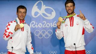 Rioe de Janeiro. Olimpijski prvaci u klasi 470, Šime Fantela i Igor Marenić. Photo. Igor Kralj/PIXSELL Rioe de Janeiro. Olimpijski prvaci u klasi 470, Šime Fantela i Igor Marenić. Photo. Igor Kralj/PIXSELL