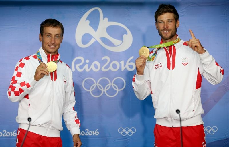 Rioe de Janeiro. Olimpijski prvaci u klasi 470, Šime Fantela i Igor Marenić. Photo. Igor Kralj/PIXSELL Rioe de Janeiro. Olimpijski prvaci u klasi 470, Šime Fantela i Igor Marenić. Photo. Igor Kralj/PIXSELL