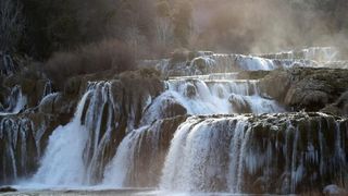 Ledena zimska idila na slapovima Krke Ledena zimska idila na slapovima Krke