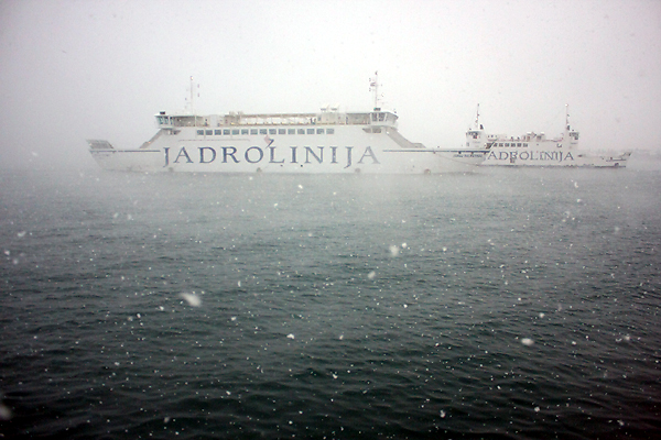 Snijeg u Zadru, 17. prosinca 2009, Foto: Saša Čuka