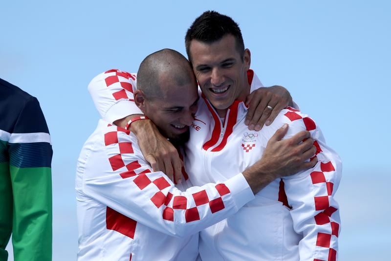 Rio de Janeiro, Brazil – Braća Sinkovic, Martin i Valent, osvajači su olimpijske zlatne medalje u utrci dvojaca na pariće.  Photo: Igor Kralj/PIXSELL