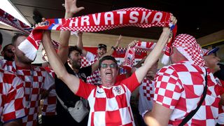 Veseli hrvatski navijači u Rostovu na Donu
