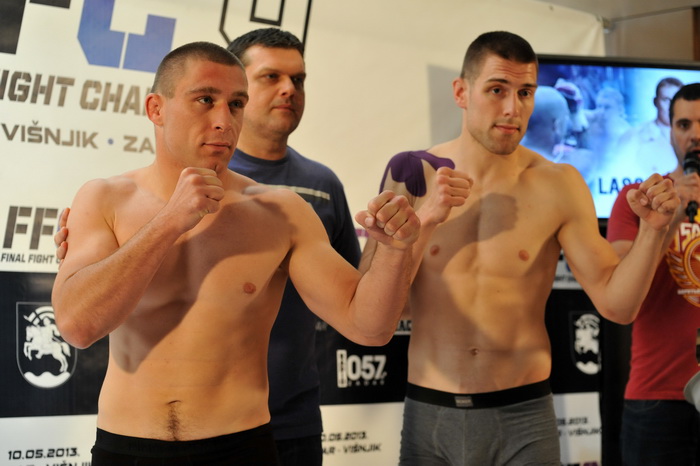 Zadar, 090513.
Sluzbeno vaganje sudionika za borilacki spektakl FFC 04 koji se sutra odrzava u dvorani na Visnjiku.
Foto: Luka Gerlanc / CROPIX Zadar, 090513.
Sluzbeno vaganje sudionika za borilacki spektakl FFC 04 koji se sutra odrzava u dvorani na Visnjiku.
Foto: Luka Gerlanc / CROPIX