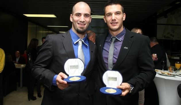 21.12.2014., Zagreb – Na HRT-u odrzana je dodjela nagrada najboljim hrvatskim sportasima u 2014. prema izboru Sportskih novosti. Valent Sinkovic, Martin Sinkovic. Photo: Luka Stanzl/PIXSELL