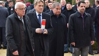 Svecanim postrojavanjem i mimohodom kroz grad postrojbi sudionica obiljezena je 22. obljetnica vojno-redarstvene akcije Maslenica. Photo: Dino Stanin/PIXSELL Svecanim postrojavanjem i mimohodom kroz grad postrojbi sudionica obiljezena je 22. obljetnica vojno-redarstvene akcije Maslenica. Photo: Dino Stanin/PIXSELL