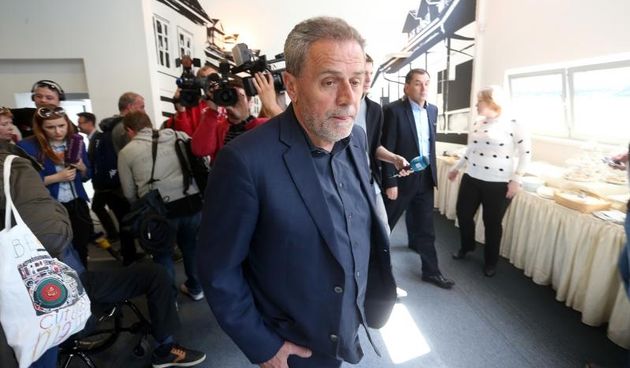 U poduzetnickom Plavom uredu predstavljena su dva branitelja kojima je ured pomogao u sklopu projekta Razvojem poduzetnickih vjestina do pokretanja samostalnog poduzeca. Gradonacelnik Milan Bandic. Photo: Slavko Midzor/PIXSELL