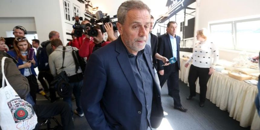 U poduzetnickom Plavom uredu predstavljena su dva branitelja kojima je ured pomogao u sklopu projekta Razvojem poduzetnickih vjestina do pokretanja samostalnog poduzeca. Gradonacelnik Milan Bandic. Photo: Slavko Midzor/PIXSELL