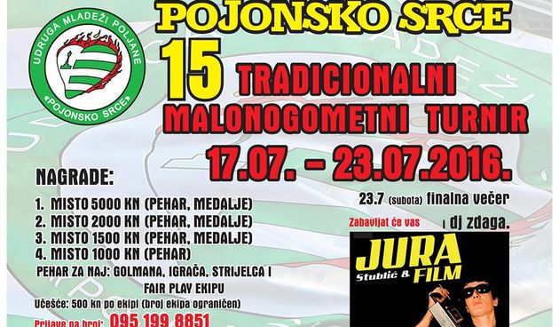 U nedjelju jubilarni turnir “Pojonsko srce 2016.”