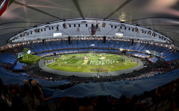 London, 270712.
Olimpijski stadion.
Svecano otvaranje Olimpijskih Igra u Londonu.
Na fotografiji: .
Foto: Drago Sopta / CROPIX