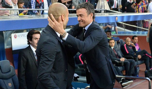Luis Enrique i Pep Guardiola, foto: fcbayern.de