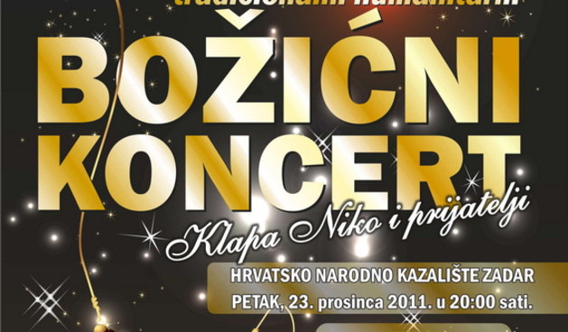 Božićni koncert Klape Niko i prijatelja 23. prosinca u HNK Zadar