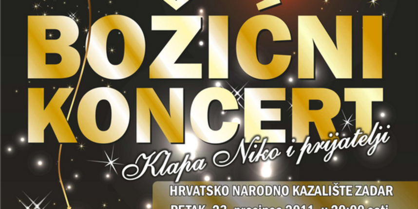 Božićni koncert Klape Niko i prijatelja 23. prosinca u HNK Zadar Božićni koncert Klape Niko i prijatelja 23. prosinca u HNK Zadar