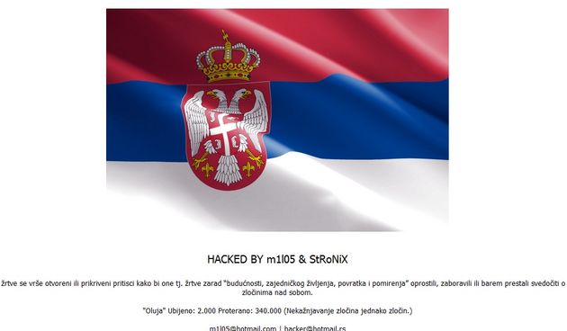 Srpska  zastava već tri dana stoji na službenim web stranicama općine Poličnik