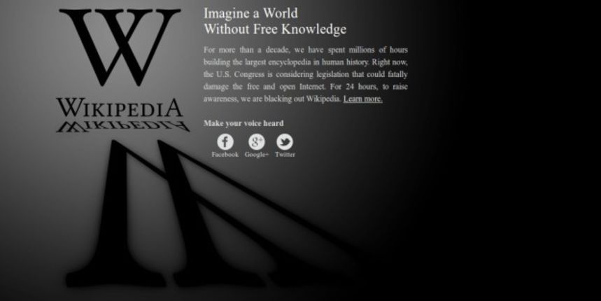 Wikipedia u prosvjedu prov SOPA-e Wikipedia u prosvjedu prov SOPA-e