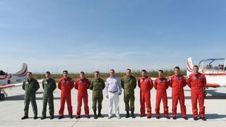 Krila Oluje se vratili u Hrvatsku nakon osvojene nagrade na vojnom aeromitingu RIAT. Photo: Davor VišnjićPIXSELL Krila Oluje se vratili u Hrvatsku nakon osvojene nagrade na vojnom aeromitingu RIAT. Photo: Davor VišnjićPIXSELL