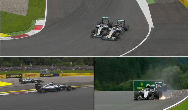 Sudar Rosberga i Hamiltona, foto: marca