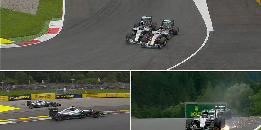 Sudar Rosberga i Hamiltona, foto: marca