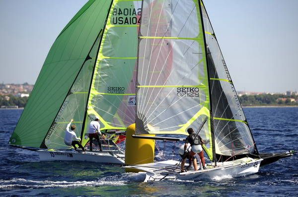 Zadar, 010909.
Europsko prvenstvo u jedrenju za klasu 49er 2009.
Danas se vozi drugi dan regata na Europskom prvenstvu u klasi 49er koje se odrzava od 29og kolovoza do 5og rujna u organizaciji JK Uskok. Iako bez jakog vjetra jedrlicari ce uspijeti odvozi Zadar, 010909.
Europsko prvenstvo u jedrenju za klasu 49er 2009.
Danas se vozi drugi dan regata na Europskom prvenstvu u klasi 49er koje se odrzava od 29og kolovoza do 5og rujna u organizaciji JK Uskok. Iako bez jakog vjetra jedrlicari ce uspijeti odvozi