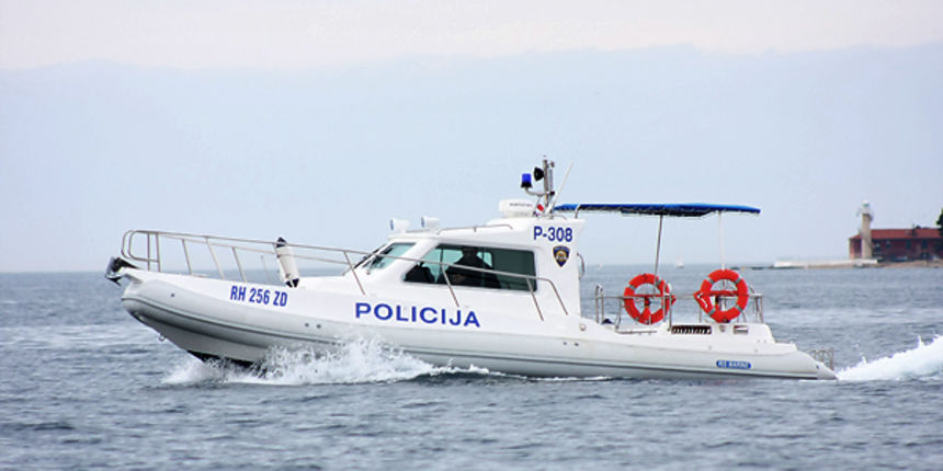 Pomorska policija – gumenjak, (Foto:Saša Čuka)