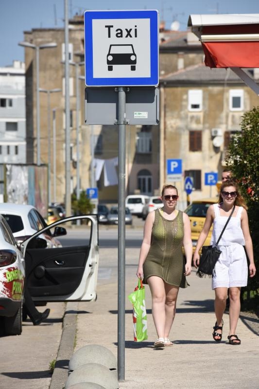 Na autobusnom kolodvoru dio taksista odrzao je prosvjed zbog kako kazu sve tezih uvijeta rada. Photo: Dino Stanin/PIXSELL