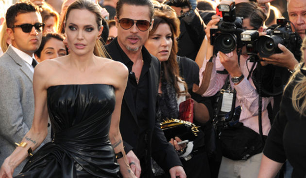 28 May 2014 – Hollywood, California – Angelina Jolie, Brad Pitt. “Maleficent” Los Angeles Premiere held at The El Capitan Theatre. Photo Credit: Byron Purvis/AdMedia