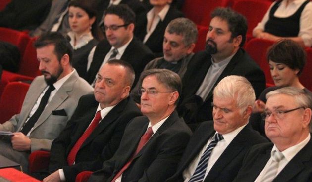 Osijek – Svecana akademija Lik i djelo Josipa Jurja Strossmayera u cast 200. obljetnice njegovog rodjenja odrzana je u Hrvatskom narodnom kazalistu. Photo: Marko Mrkonjic/PIXSELL