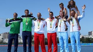 Rio de Janeiro, Brazil – Braća Sinkovic, Martin i Valent, osvajači su olimpijske zlatne medalje u utrci dvojaca na pariće.  Photo: Igor Kralj/PIXSELL