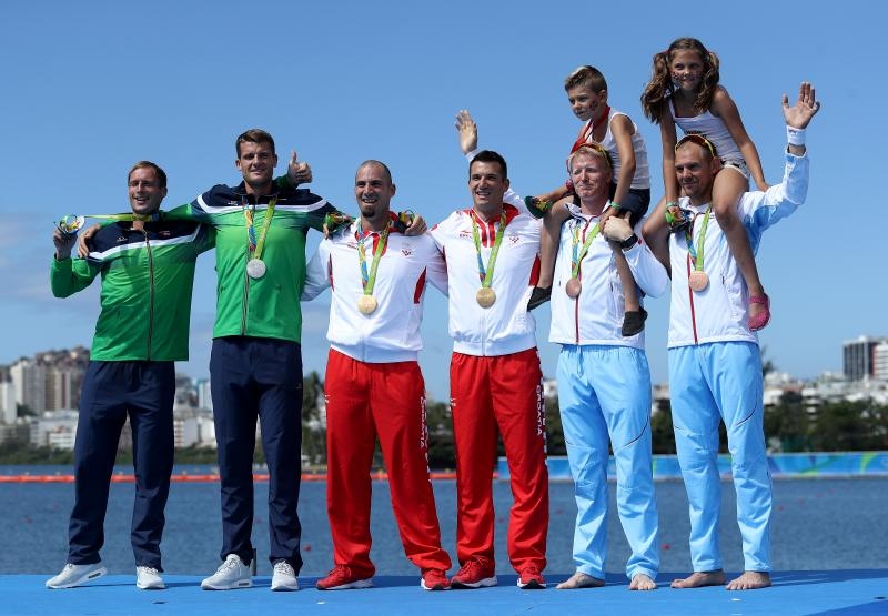 Rio de Janeiro, Brazil – Braća Sinkovic, Martin i Valent, osvajači su olimpijske zlatne medalje u utrci dvojaca na pariće.  Photo: Igor Kralj/PIXSELL