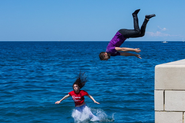 Ludijada maturanata na zadarskoj rivi 17. svibnja 2016. Foto: Bojan Bogdanić