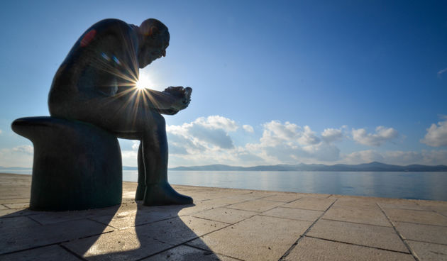 Đir po gradu, 23. prosinca 2014. Foto: Marin Pitton//gradZadar, sveuciliste u zadru, suncano, bura, zima